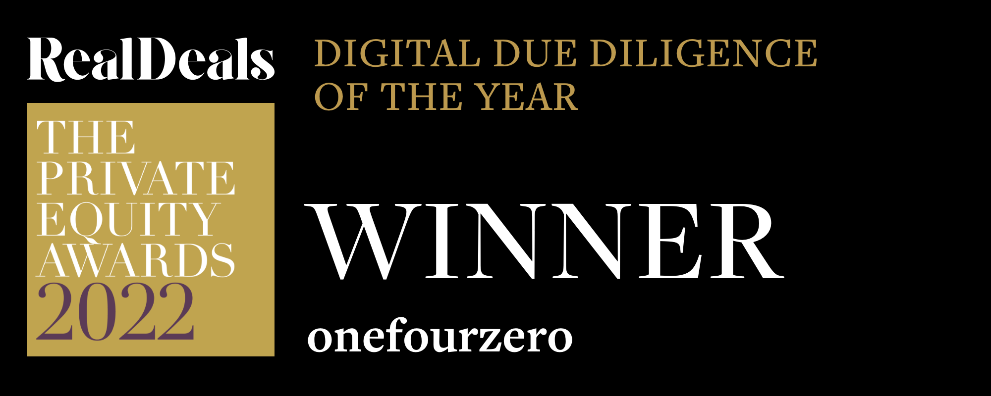onefourzero wins at The Private Equity Awards 2022